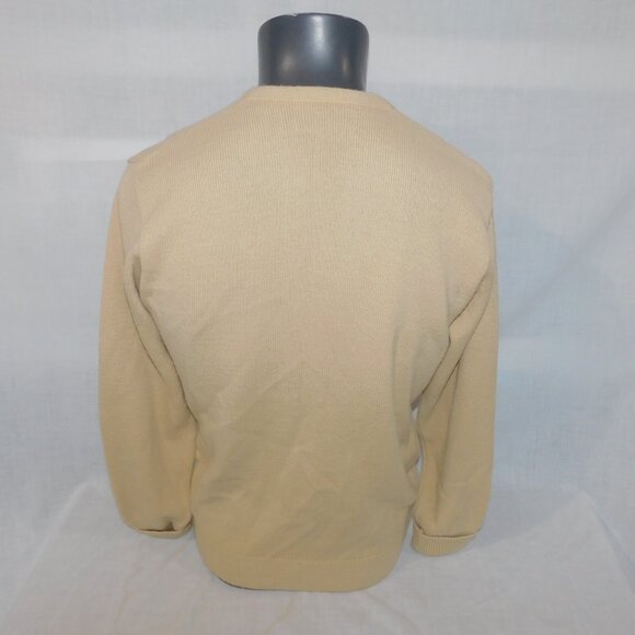 VTG 60s 70s Terry Williams Canada Mens M Tan Wool Blend button Cardigan Sweater - Picture 7 of 10